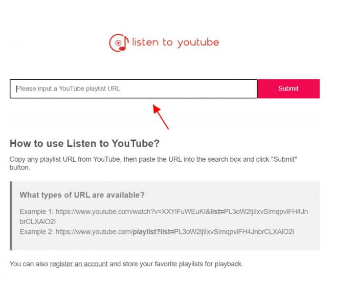 step 2 to listen to youtube on mobile phone